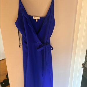 Monteau Cobalt Blue Wrap Midi Dress